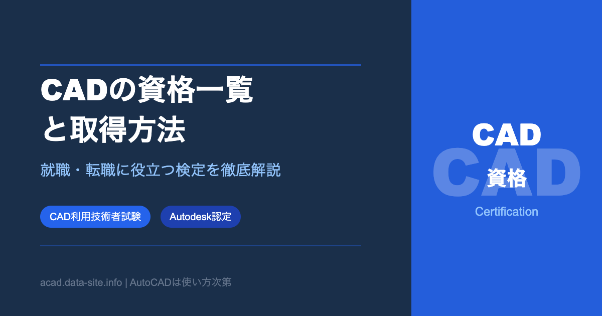 CADの資格一覧と取得方法